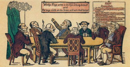 漫画：梅特涅召集保守派势力成员商讨对策