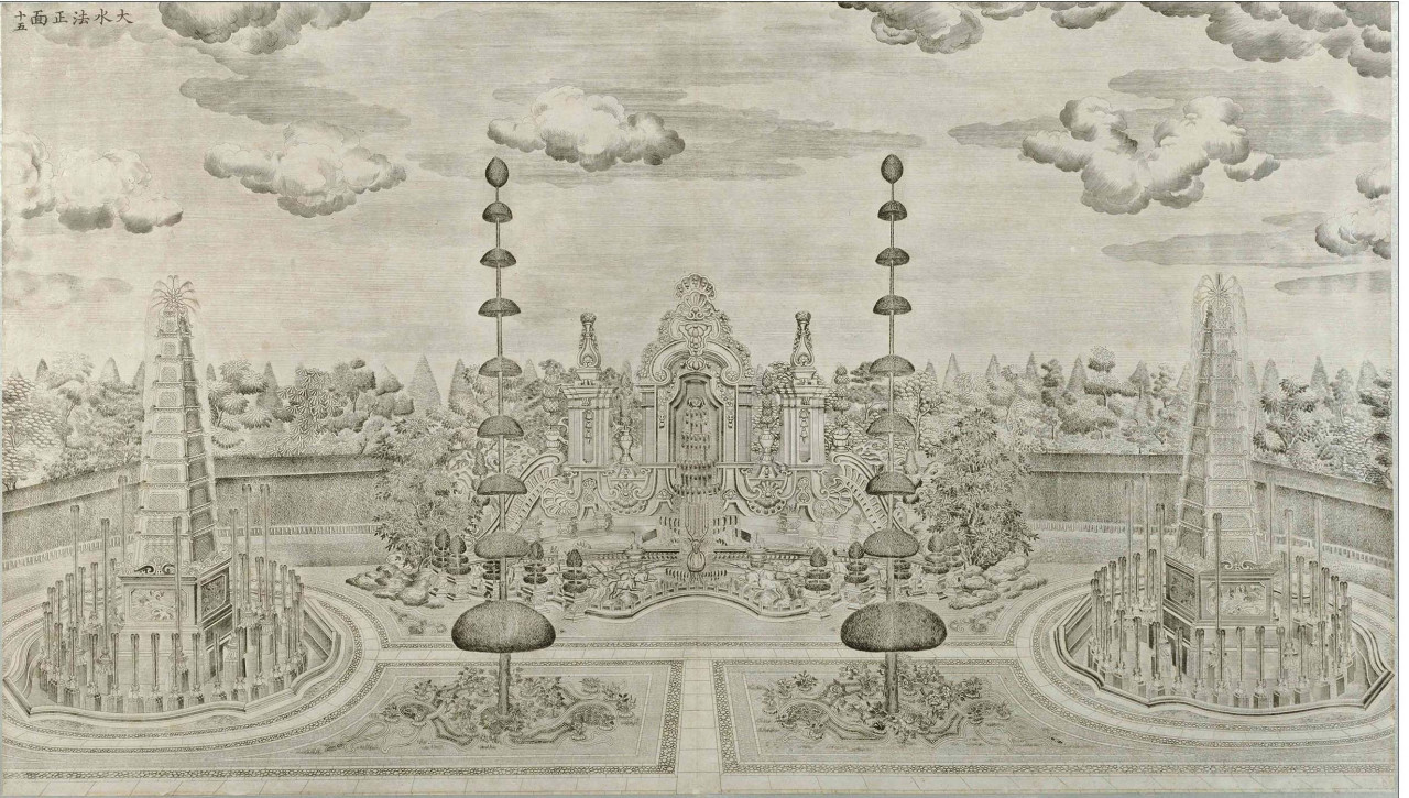 清·郎世宁 圆明园铜版画之大水法