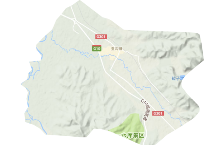 亚沟街道地形图