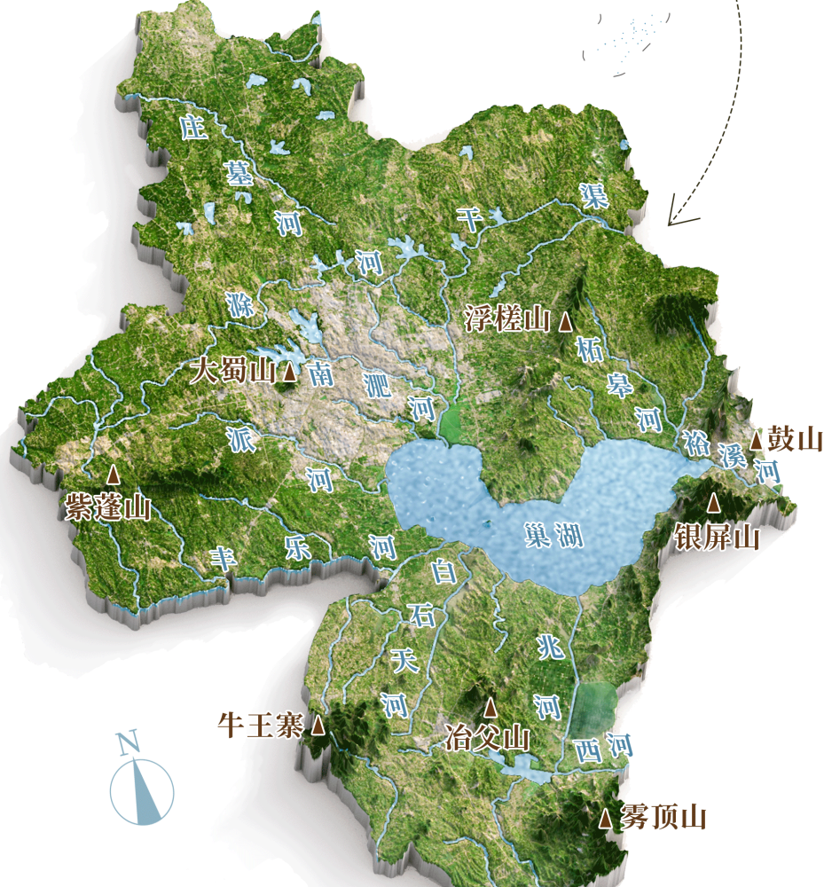 合肥市地形示意图