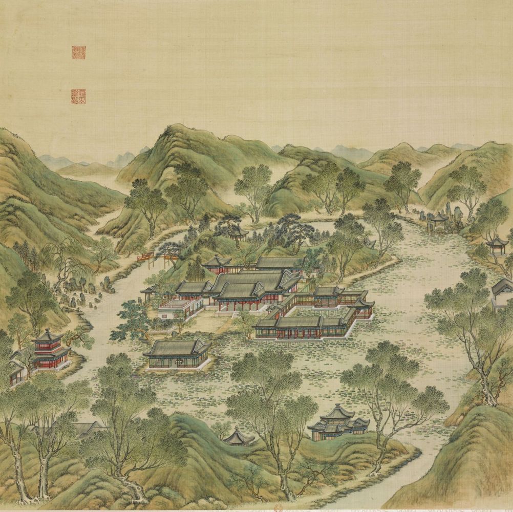 清·唐岱 圆明园四十景图咏之濂溪乐处
