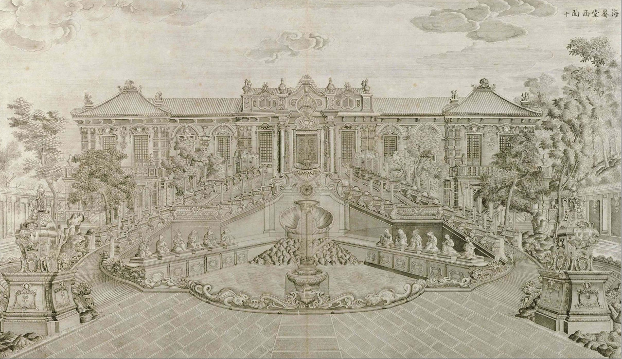 清·郎世宁 圆明园铜版画之海晏堂