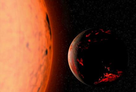 50亿年后，太阳进入红巨星阶段后， 地球被烧成焦土的假想图。