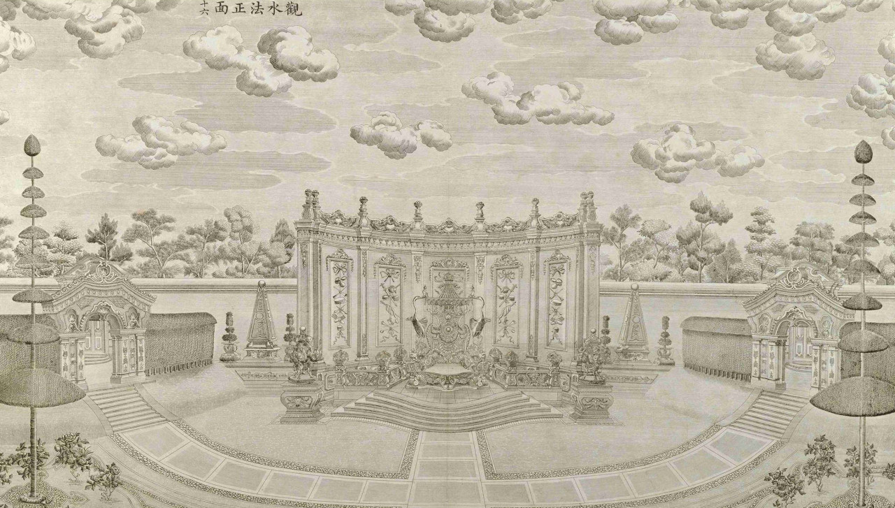 清·郎世宁 圆明园铜版画之观水法