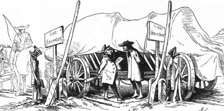 漫画：货车过如此狭窄的邦都得将货卸上卸下