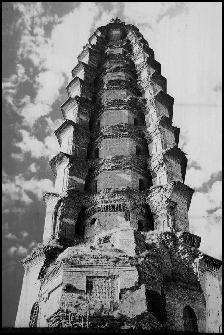 定县开元寺塔塌落