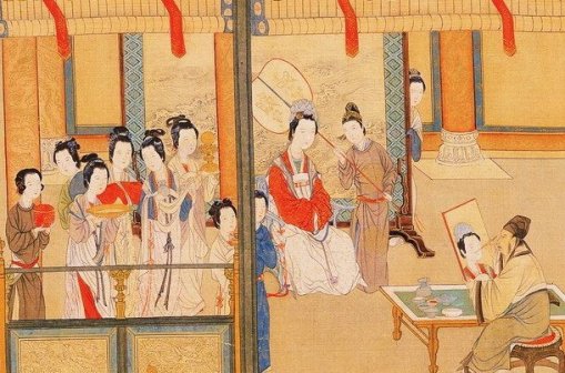 仇英《汉宫春晓图》（局部）