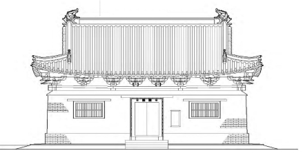 舞阳彼岸寺大殿立面图