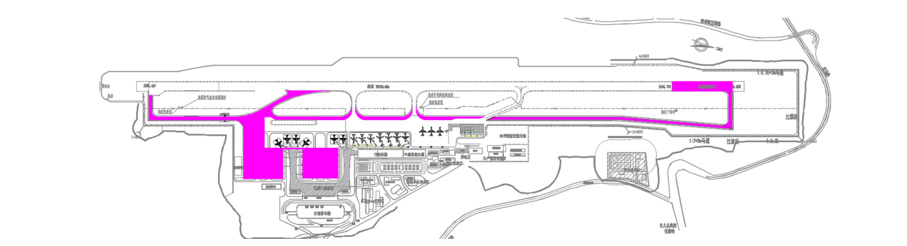 大理凤仪机场三期改扩建工程平面示意图