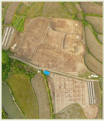 王家塝墓葬航拍图