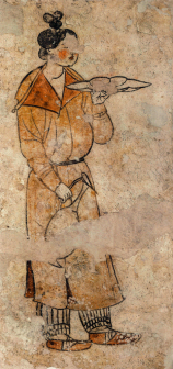 托盘提壶宫女图