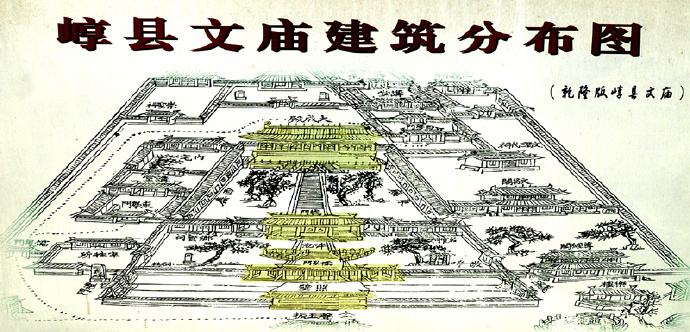 乾隆版的崞县文庙建筑分布图