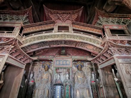 天宫楼阁拱桥壁藏