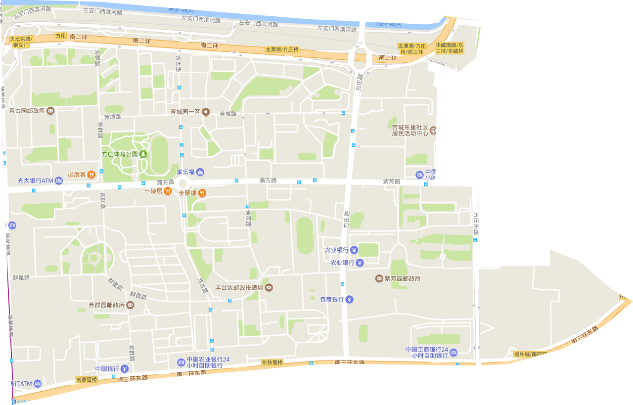 方庄街道（地区）电子交通图
