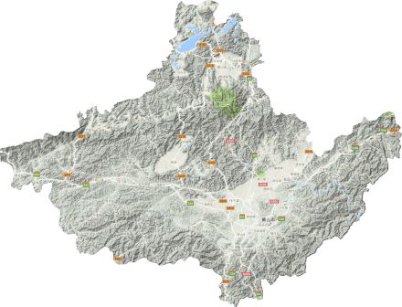 黄山市地形图（高清大图）