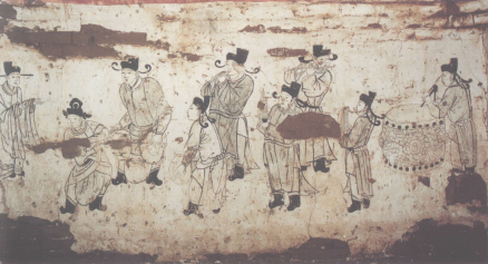 韩师训墓壁画散乐图