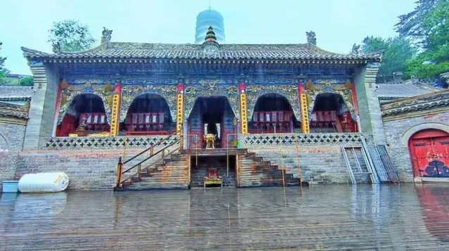 五台山尊胜寺风景图