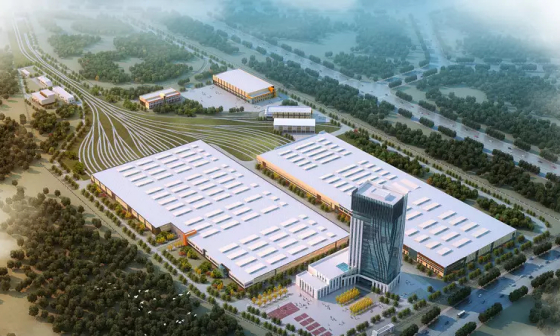 建成后的桑林子车辆段效果图