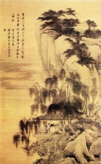 唐寅《落霞孤鹜图》