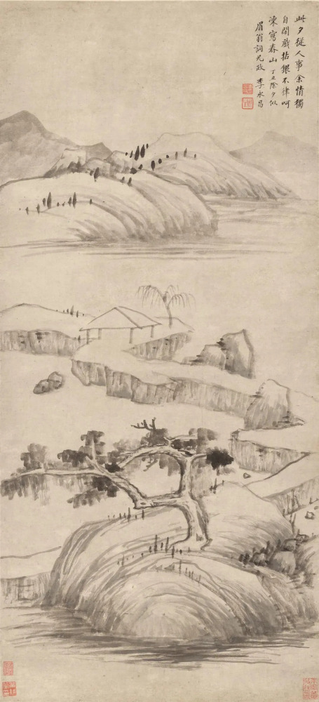 明 李永昌 春山亭子图 安徽省博物馆藏