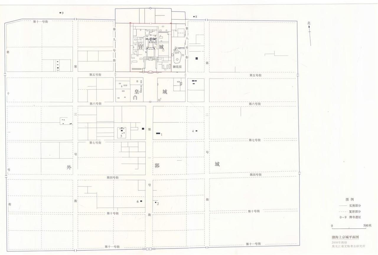 渤海国上京龙泉府平面图
