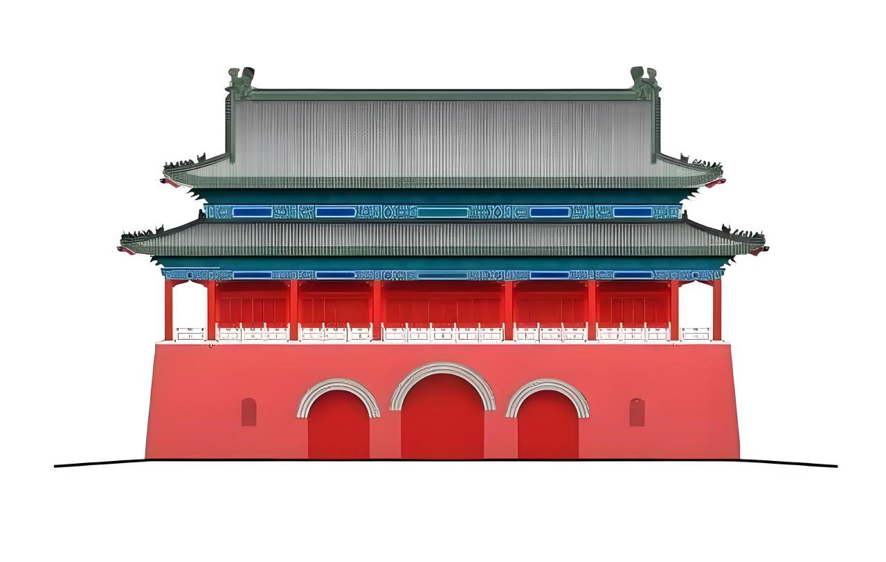 明朝时期南京鼓楼推测复原图