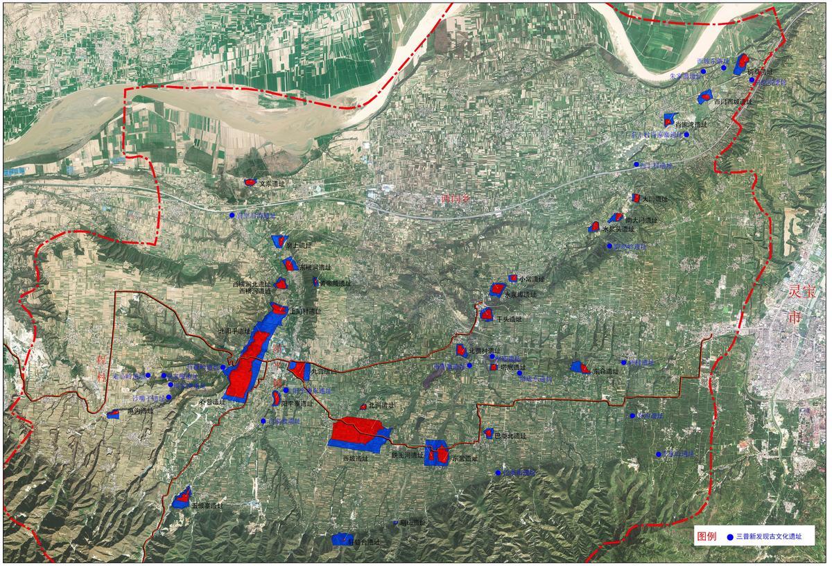 北阳平遗址群遗址分布图