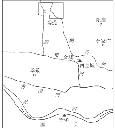 西金城遗址位置图