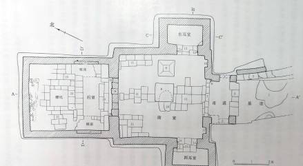 王处直墓平面图