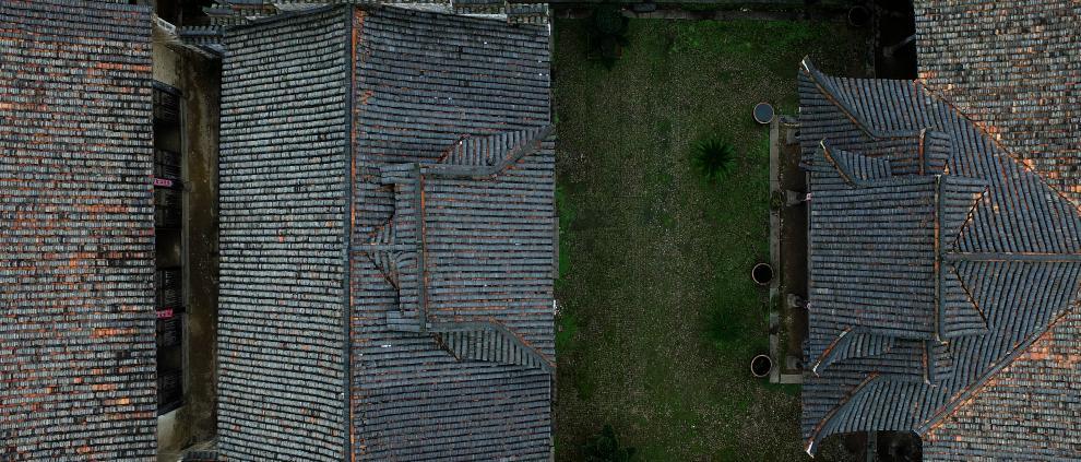 航拍官溪胡氏宗祠（局部）
