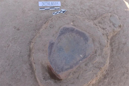 大型房址F5房屋地面磨石