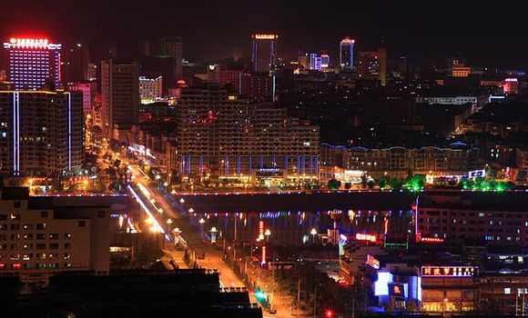 黄山市市区夜景