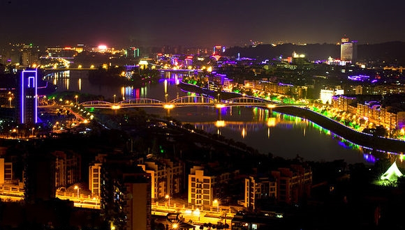 黄山市市区夜景