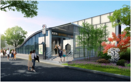 菉葭站1号口及1号风亭效果图