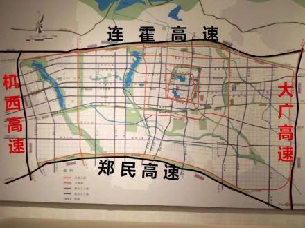 郑州至民权高速公路示意图