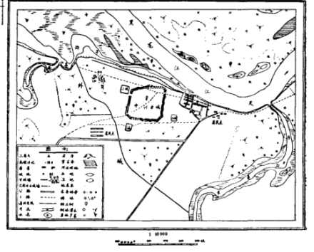 中兴城址及墓群位置图