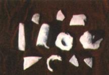 三关遗址出土的陶片