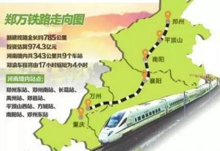 郑渝高速铁路郑万段线路走向