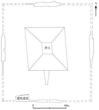 后陵陵园平面分布图