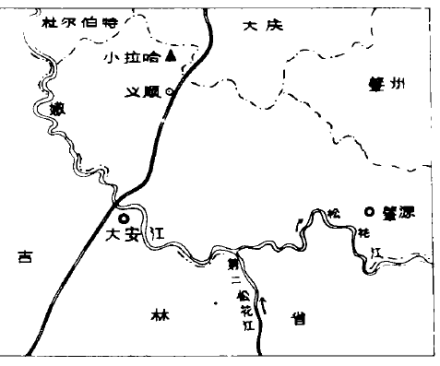小拉哈遗址位置图