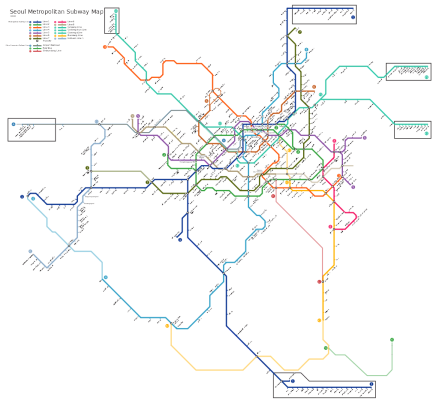 韩国首都圈电铁运行图