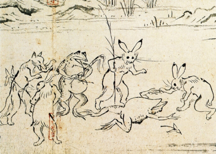 《鸟兽人物戏画》