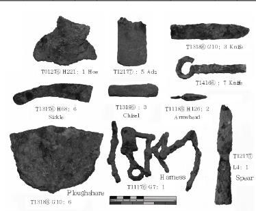 东黑山遗址出土铁器部分样品