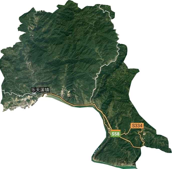 乐天溪镇卫星地图