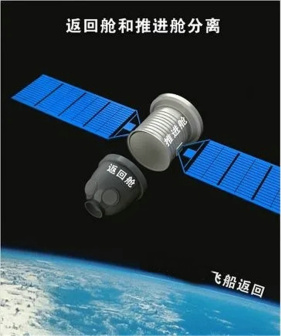 神舟飞船返回舱推进舱分离