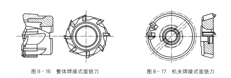整体焊接式和机夹焊接式面铣刀