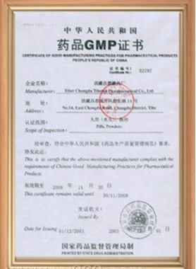 GMP认证证书