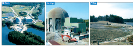 图2 美国Maine Yankee压水堆退役退役前后