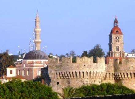 罗德岛古城中建筑