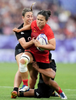 2024巴黎奥运会，中国女子七人制橄榄球队比赛现场